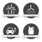 Templates for renewable energy logos or emblems
