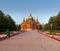 Temple of Alexander Nevsky & x28;the former organ hall& x29;. Chelyabinsk, Autumn