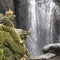 Temple with altar at Beji Giriya waterfall in Badung, Bali