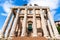 Temple of Antoninus and Faustina, Roman Forum, Rome, Italy.