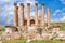 The temple of Artemis in Jerash, Jordan