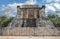 The temple of the bearded man in chichen itza mexico