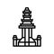 Temple of Besakih, Bali, Indonesia, temple fully editable vector icons