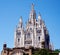 Temple of the Blazing Heart on the hill of Tibidabo in Barcelona