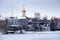 Temple of Blessed Xenia of Peterburg on the South Bug River in winter