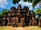 the temple of the buddha, ancient temple in cambodia style, Ai generated