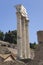 Temple of Castor & Pollux at Roman Forum seen from the Capitol, ancient Roman ruins, Rome, Italy, Europe