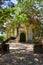 Temple of the Columns in the Park of Pena. Sintra. Portugal