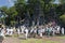 Temple Crowd, Pura Goa Lawah, Bali, Indonesia