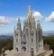 Temple de Sagrat Cor, Tibidabo. Barcelona landmark, Spain.