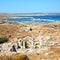 temple in delos greece the historycal acropolis and old ruin si