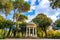 Temple of Diana on the grounds of the Villa Borghese park in Rome, Italy