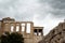 Temple Erechtheion with the famous porch of the caryatids instead of columns in the Acropolis