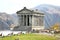 The Temple of Garni is Greco-Roman colonnaded building near Yerevan , Armenia