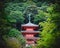 Temple in Gifu Castle, Japan