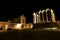 The Temple of the Goddess Diana in Evora town at night