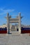 Temple of Heaven, entrance to Circular altar of Yuanqiu in Beijing, China It is the religious complex where the Emperors pray to t