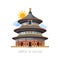 Temple of Heaven illustration asian China vector great architect