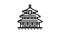 temple of heaven line icon animation