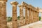 The Temple of Hera at Selinunte Archaeological Park,Sicily,Italy.Ruins of residential and commercial buildings in ancient Greek