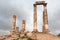 Temple of Hercules in antique citadel in Amman