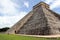 Temple of Kukulcan El Castillo closeup view from the northwest corner, Chichen-Itza, Mexico