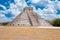 The Temple of Kukulkan at the ancient mayan city of Chichen Itza