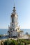 Temple-Lighthouse St. Nicholas of Myra in the village Malorechenskoye. Crimea.