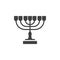 Temple menorah vector icon