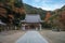 Temple at Minoo Park in Autumn season, Minoh, Osaka, Kansai,