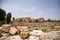 The Temple of the Muses. The ruins of the Roman city of Heliopolis or Baalbek in the Beqaa Valley. Baalbek, Lebanon