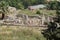 The Temple of the Obelisks. View of the Roman ruins of Byblos. Byblos, Lebanon