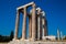Temple of Olympian Zeus also known as the Olympieion at the center of the Athens city in Greece