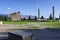 The Temple of Olympian Zeus also known as the Olympieion or Columns of the Olympian Zeus at the center of Athens city