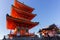 Temple and pagoda in the high part of Kyoto Japan