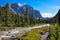 Temple pass trail in Banff National Park, Alberta, Canada