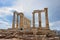 Temple of Poseidon at Cape Sounion Attica Greece