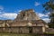 Temple Pyramide in Uxmal - Ancient Maya Architecture Archeological Site Yucatan, Mexico