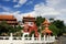 The temple in Riyuetan Pool , Taiwan