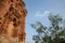 Temple ruins made with red sand stone