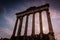 Temple of Saturn columns at the Roman Forum, Rome, Italy