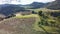 Temple of Segesta in the countryside of Sicily, Italy. Aerial view from drone