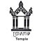 Temple sign in English and Khmer