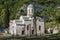 The temple Simon the zealot, and New Athos, Abkhazia, in may, 2018