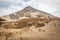 Temple of the Sun (Huaca del Sol). Large historic adobe temple from the Moche culture