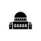 Temple - synagogue icon, vector illustration, black sign on isolated background