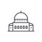 Temple,synagogue vector line icon, sign, illustration on background, editable strokes