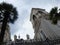 Temple towers with palm trees in Palermo, Sicily, Italy