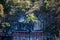 The temple was built on a cliff in Tianmen Mountain Landmark Nature Travel Place Of Zhangjiajie, China