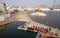 Temples, buildings and ghats at the holy Pushkar Lake, India